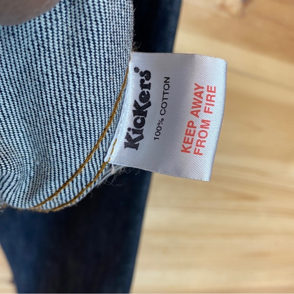 042 Kickers Vintage Blue Trucker Denim Jacket - Size L - Picture 4 of 10